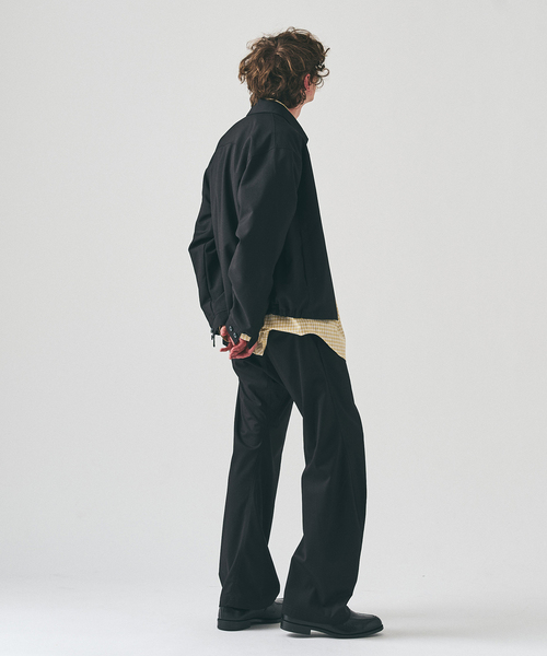 417 EDIFICE（フォーワンセブンエディフィス）の「TRツイル ジップブルゾン  "セットアップ着用可能"（その他アウター・メンズ・ブラック/グレー/ベージュ・LARGE/MEDIUM）」の6枚目の写真