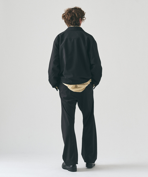 417 EDIFICE（フォーワンセブンエディフィス）の「TRツイル ジップブルゾン  "セットアップ着用可能"（その他アウター・メンズ・ブラック/グレー/ベージュ・LARGE/MEDIUM）」の7枚目の写真