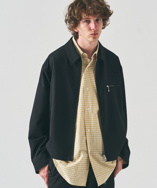 417 EDIFICE（フォーワンセブンエディフィス）の「TRツイル ジップブルゾン  "セットアップ着用可能"（その他アウター・メンズ・ブラック/グレー/ベージュ・LARGE/MEDIUM）」の11枚目の写真