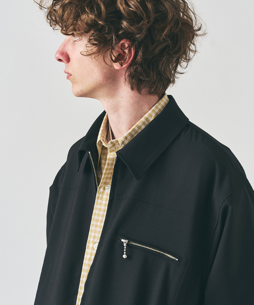 417 EDIFICE（フォーワンセブンエディフィス）の「TRツイル ジップブルゾン  "セットアップ着用可能"（その他アウター・メンズ・ブラック/グレー/ベージュ・LARGE/MEDIUM）」の16枚目の写真