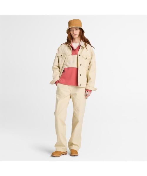 Timberland（ティンバーランド）の「ラグビー 長袖 ポロシャツ レディース（ポロシャツ・レディース・レッド・LARGE）」の2枚目の写真