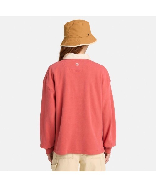 Timberland（ティンバーランド）の「ラグビー 長袖 ポロシャツ レディース（ポロシャツ・レディース・レッド・LARGE）」の4枚目の写真
