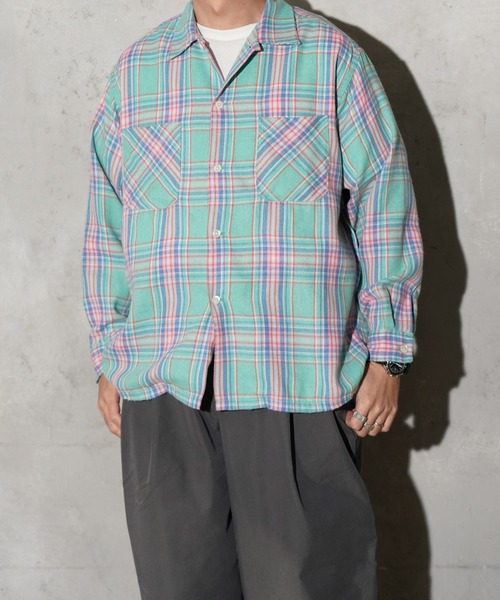 DAN RIVER(ダンリバー )の「DAN RIVER / ダンリバー DAMAGED CHECK FLANNEL SHIRT ユーズド加工 チェック フランネルシャツ(シャツ/ブラウス・メンズ・ブラック/ピンク/マルチ/ミント/グリーン・LARGE/MEDIUM/SMALL)」の9枚目の写真
