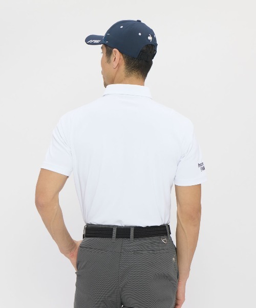 le coq sportif GOLF(ルコックスポルティフゴルフ)の「【le coq sportif GOLF】吸汗速乾/ストレッチ/UV CUT(UPF50+)/遮熱 マーキングデザイン半袖ポロシャツ ゴルフウェア(ポロシャツ・メンズ・ブラック/ネイビー/ホワイト・XL/L/M/S/3L)」の14枚目の写真