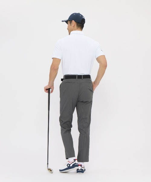 le coq sportif GOLF(ルコックスポルティフゴルフ)の「【le coq sportif GOLF】吸汗速乾/ストレッチ/UV CUT(UPF50+)/遮熱 マーキングデザイン半袖ポロシャツ ゴルフウェア(ポロシャツ・メンズ・ブラック/ネイビー/ホワイト・XL/L/M/S/3L)」の4枚目の写真