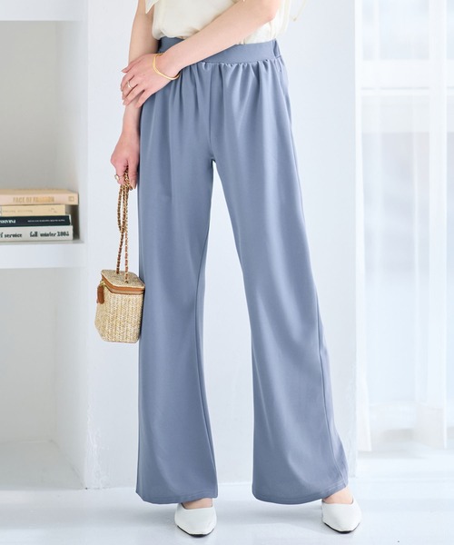 alotta(アロッタ)の「錯覚美脚ストレッチワイドパンツ(その他パンツ・レディース・グレイッシュブルー/グレイッシュベージュ/ブラック/ネイビー・LL/L/M)」の22枚目の写真