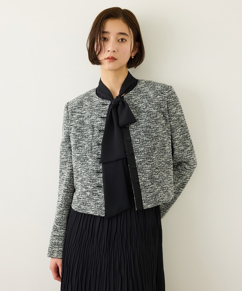 ROPE'(ロペ)の「ジョーゼットフレンチスリーブプリーツワンピース/26SS(ワンピース・レディース・ネイビー・36/38)」の7枚目の写真