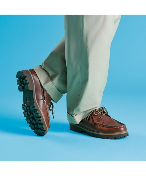 Clarks クラークス デッキシューズ ブラウン レザー Clarks（クラークス） デッキシューズ Cleyhill Boat / クレイヒル