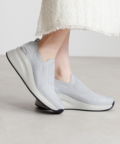 HIMIKO（ヒミコ）の「【HIMIKO】ニットヒールアップスニーカー/667101（スニーカー・レディース・グレー/ブラック・22.0cm/22.5cm/23.0cm/23.5cm/24.0cm/24.5cm/25.0cm/25.5cm）」の11枚目の写真