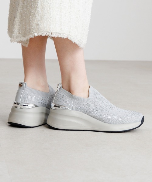 HIMIKO（ヒミコ）の「【HIMIKO】ニットヒールアップスニーカー/667101（スニーカー・レディース・グレー/ブラック・22.0cm/22.5cm/23.0cm/23.5cm/24.0cm/24.5cm/25.0cm/25.5cm）」の12枚目の写真