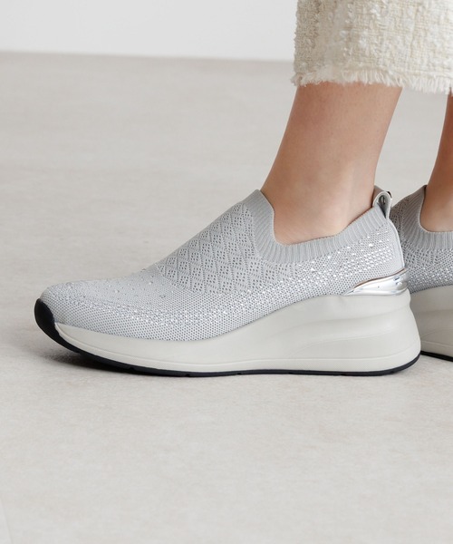 HIMIKO（ヒミコ）の「【HIMIKO】ニットヒールアップスニーカー/667101（スニーカー・レディース・グレー/ブラック・22.0cm/22.5cm/23.0cm/23.5cm/24.0cm/24.5cm/25.0cm/25.5cm）」の14枚目の写真