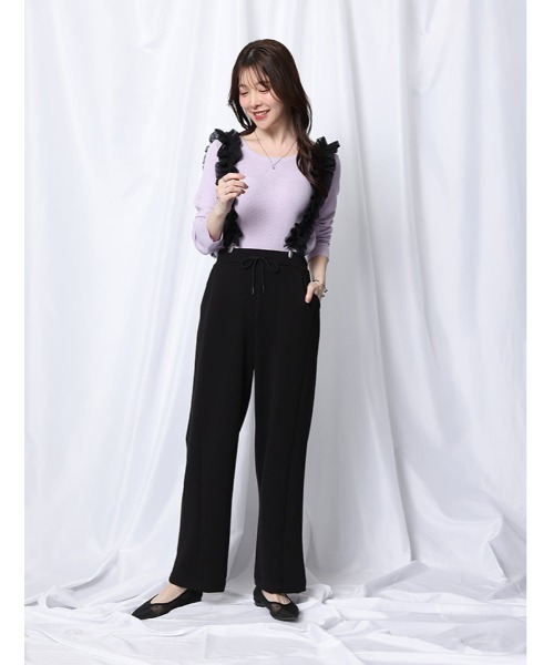 fifth(フィフス)の「【XSサイズあり】チュールサスペンダー付きパンツ(その他パンツ・レディース・チャコールグレー/ブラック・XS/M)」の10枚目の写真