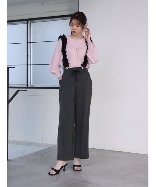 fifth(フィフス)の「【XSサイズあり】チュールサスペンダー付きパンツ(その他パンツ・レディース・チャコールグレー/ブラック・XS/M)」の14枚目の写真
