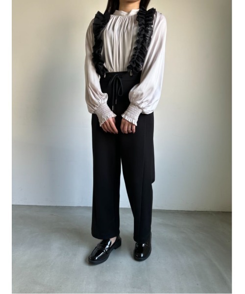 fifth(フィフス)の「【XSサイズあり】チュールサスペンダー付きパンツ(その他パンツ・レディース・チャコールグレー/ブラック・XS/M)」の9枚目の写真
