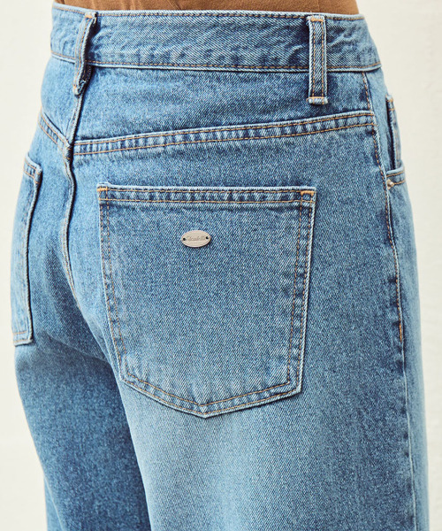 SLOWLOLLI（スローローリ）の「Easy flow denim pants - Mid blue（デニムパンツ・レディース・ブルー・1(S)/2(M)/3(L)）」の5枚目の写真