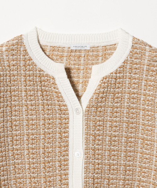 A DAY IN THE LIFE UNITED ARROWS(アデイインザライフユナイテッドアローズ)の「マルチカラー キーネックカーディガン ‐ウォッシャブル‐<A DAY IN THE LIFE>(カーディガン/ボレロ・レディース・ベージュ/ネイビー/グレー系・FREE)」の15枚目の写真