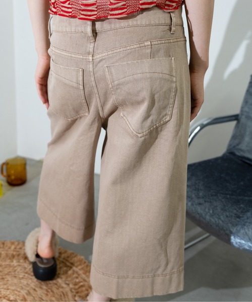 MIDVEIN(ミッドヴェイン)の「denim half PT(デニムパンツ・レディース・ブルー/ベージュ/ネイビー・FREE)」の11枚目の写真