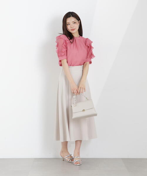 PROPORTION BODY DRESSING(プロポーションボディドレッシング)の「サイドベルトフレアスカート / 1216120305(スカート・レディース・ベージュ/ネイビー/ブルー・SMALL/MEDIUM)」の10枚目の写真