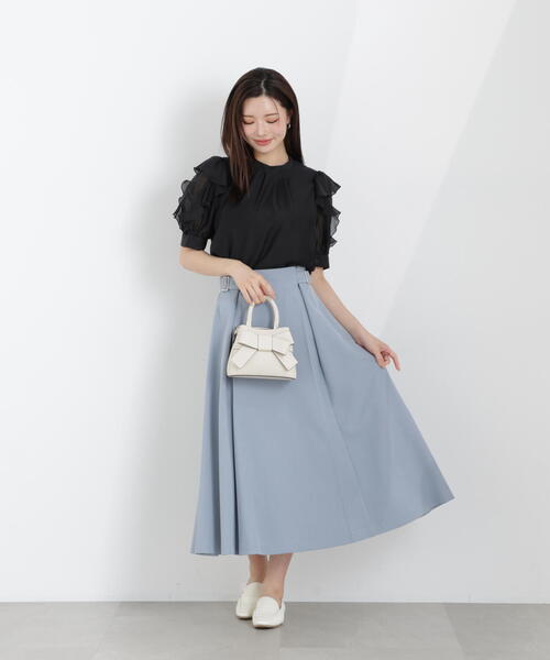 PROPORTION BODY DRESSING(プロポーションボディドレッシング)の「サイドベルトフレアスカート / 1216120305(スカート・レディース・ベージュ/ネイビー/ブルー・SMALL/MEDIUM)」の21枚目の写真