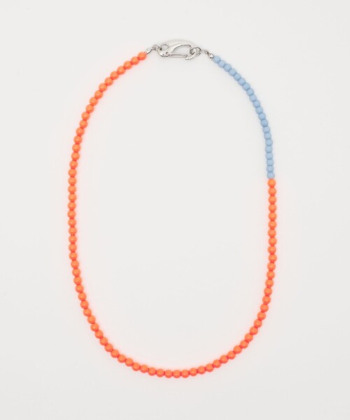 CITEN（シテン）の「＜CITEN＞バイカラービーズネックレス（ネックレス・レディース・ケリーグリーン/オレンジ・FREE）」の7枚目の写真