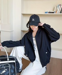 nonomi（ノノミ）の「【春夏新作】エンボス素材 ドロスト付き オーバーサイズ ジップアップフードブルゾン（マウンテンパーカー）」