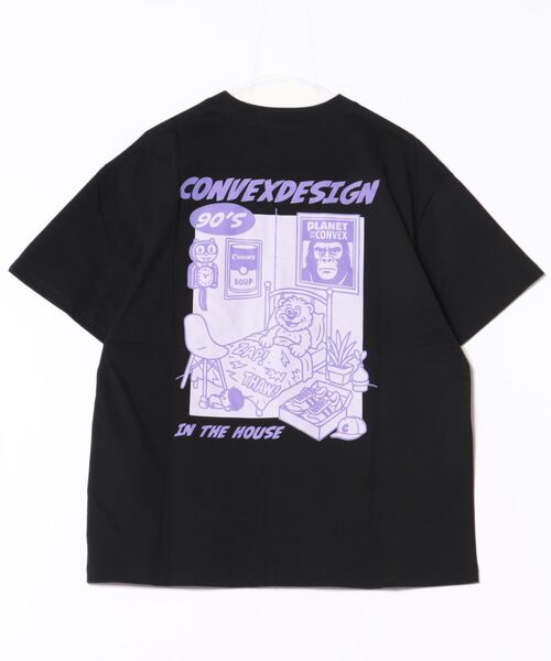 CONVEX（コンベックス）の「90Sﾙｰﾑ / WIDE-T（大人）（Tシャツ/カットソー・メンズ・ブラック/オフホワイト・LARGE/MEDIUM）」の4枚目の写真
