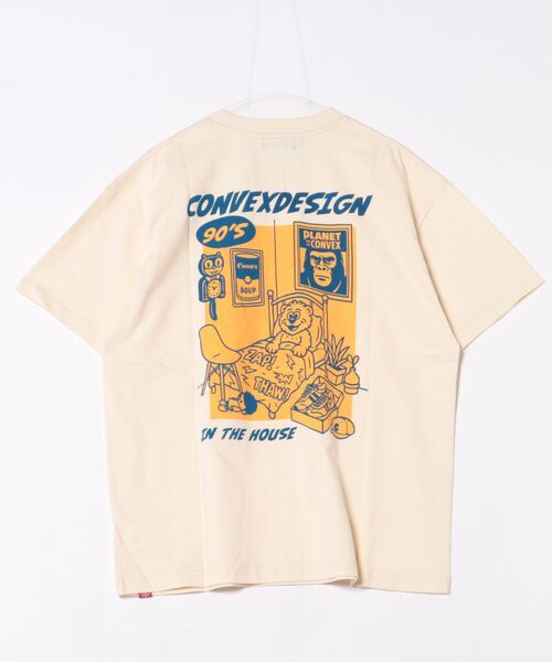 CONVEX（コンベックス）の「90Sﾙｰﾑ / WIDE-T（大人）（Tシャツ/カットソー・メンズ・ブラック/オフホワイト・LARGE/MEDIUM）」の3枚目の写真