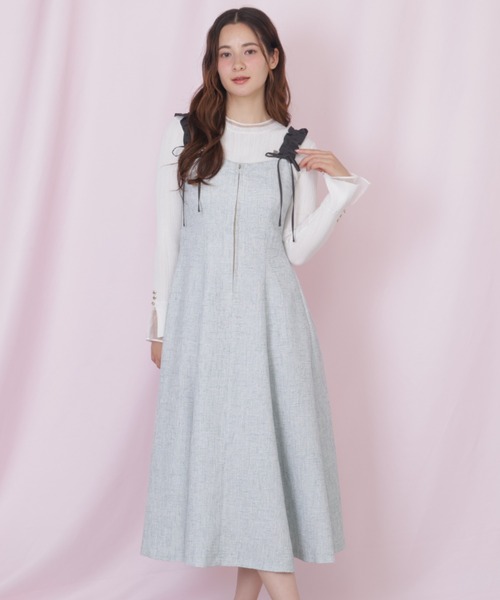 JILL by JILL STUART（ジルバイジルスチュアート）の「フリルショルダージャンスカ（ワンピース・レディース・グレー/ピンク/グリーン・MEDIUM/SMALL）」の14枚目の写真