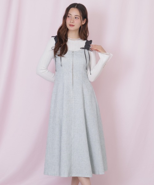 JILL by JILL STUART（ジルバイジルスチュアート）の「フリルショルダージャンスカ（ワンピース・レディース・グレー/ピンク/グリーン・MEDIUM/SMALL）」の15枚目の写真