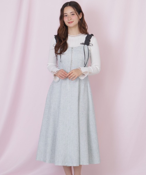 JILL by JILL STUART（ジルバイジルスチュアート）の「フリルショルダージャンスカ（ワンピース・レディース・グレー/ピンク/グリーン・MEDIUM/SMALL）」の16枚目の写真