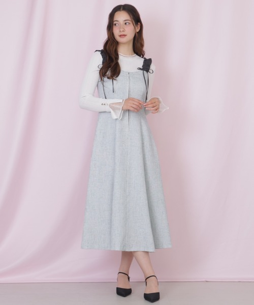 JILL by JILL STUART（ジルバイジルスチュアート）の「フリルショルダージャンスカ（ワンピース・レディース・グレー/ピンク/グリーン・MEDIUM/SMALL）」の18枚目の写真