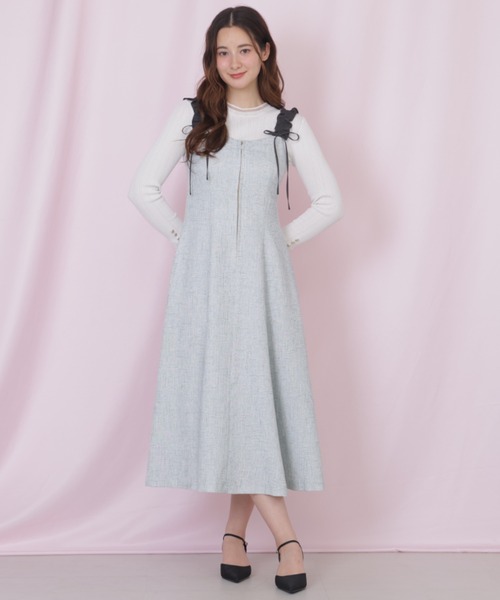 JILL by JILL STUART（ジルバイジルスチュアート）の「フリルショルダージャンスカ（ワンピース・レディース・グレー/ピンク/グリーン・MEDIUM/SMALL）」の17枚目の写真