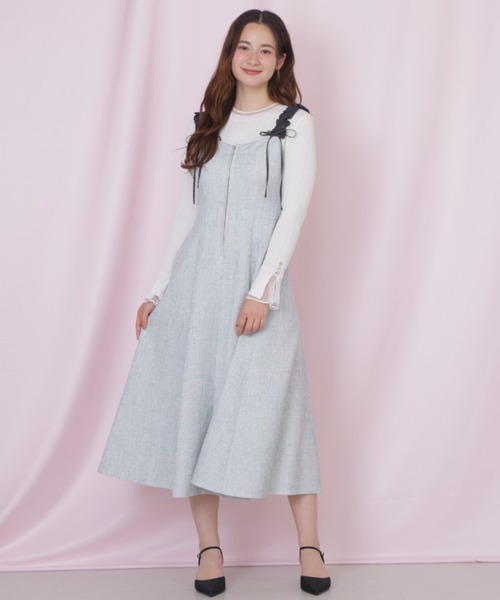 JILL by JILL STUART（ジルバイジルスチュアート）の「フリルショルダージャンスカ（ワンピース・レディース・グレー/ピンク/グリーン・MEDIUM/SMALL）」の20枚目の写真