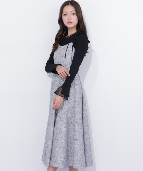 JILL by JILL STUART（ジルバイジルスチュアート）の「フリルショルダージャンスカ（ワンピース・レディース・グレー/ピンク/グリーン・MEDIUM/SMALL）」の6枚目の写真