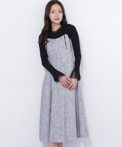 JILL by JILL STUART（ジルバイジルスチュアート）の「フリルショルダージャンスカ（ワンピース・レディース・グレー/ピンク/グリーン・MEDIUM/SMALL）」の5枚目の写真