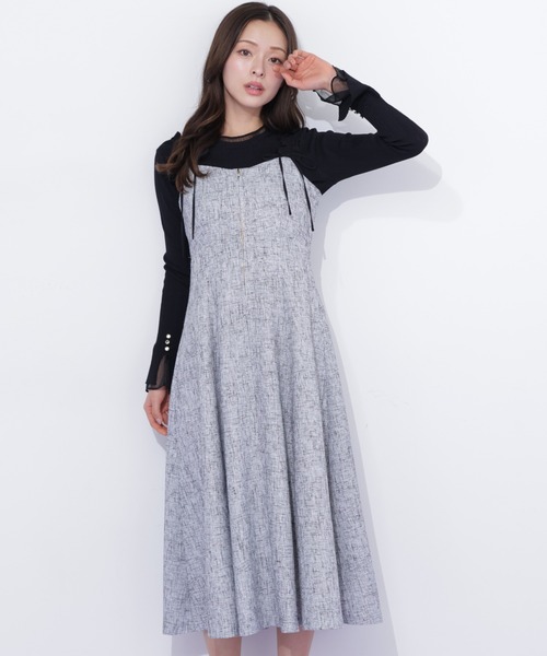 JILL by JILL STUART（ジルバイジルスチュアート）の「フリルショルダージャンスカ（ワンピース・レディース・グレー/ピンク/グリーン・MEDIUM/SMALL）」の4枚目の写真