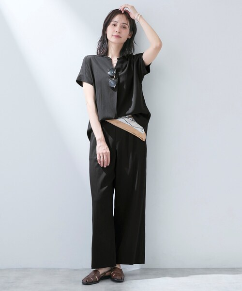 INDIVI(インディヴィ)の「【洗える/SETUP可能】スキッパーブラウス(シャツ/ブラウス・レディース・ネイビー/ブラック/スミクロ/ライトグレー/オフホワイト・38/05/13/15 /19/34)」の21枚目の写真