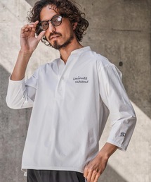 ms6425-ripstop band collar pullover shirt バンドカラープルオーバーシャツ(1M26N090)
