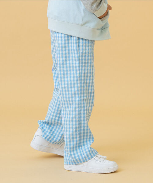 and D. petit main(アンドディープティマイン)の「ギンガムチェックリラックスパンツ(その他パンツ・キッズ・ブラック/ラベンダー/ブルー・90cm/100cm/140cm/130cm/110cm/120cm)」の4枚目の写真
