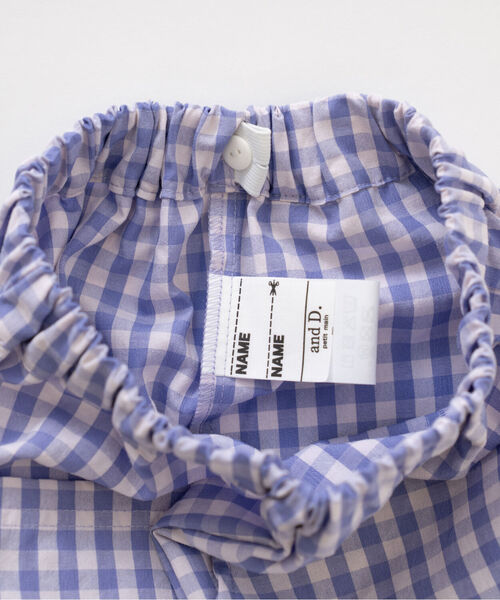 and D. petit main(アンドディープティマイン)の「ギンガムチェックリラックスパンツ(その他パンツ・キッズ・ブラック/ラベンダー/ブルー・90cm/100cm/140cm/130cm/110cm/120cm)」の11枚目の写真