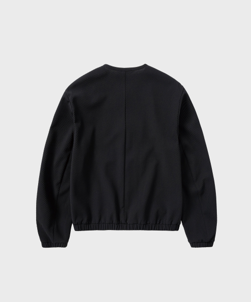 NONBLANK(ノンブランク)の「ラウンドネックシアサーカーエンボスジャンパー_DARK NAVY(その他アウター・メンズ・ダークネイビー・MEDIUM/LARGE/X-LARGE)」の2枚目の写真