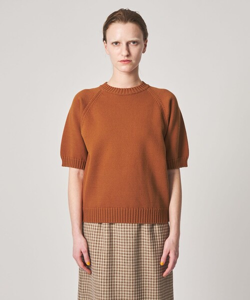 Steven Alan(スティーブンアラン)の「<Steven Alan>コットン ナイロン テープヤーン ハーフスリーブ ニット(ニット/セーター・レディース・オフホワイト/ブラウン系/ダークグレー・FREE)」の20枚目の写真