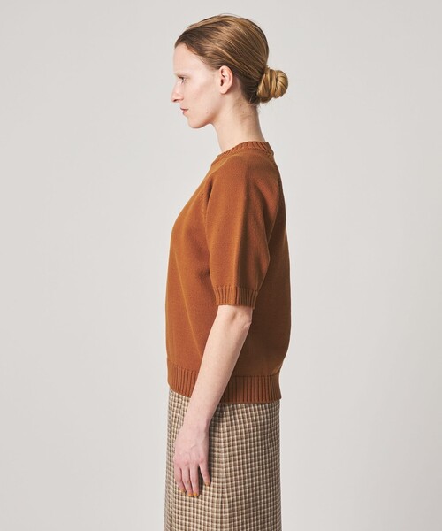 Steven Alan(スティーブンアラン)の「<Steven Alan>コットン ナイロン テープヤーン ハーフスリーブ ニット(ニット/セーター・レディース・オフホワイト/ブラウン系/ダークグレー・FREE)」の19枚目の写真