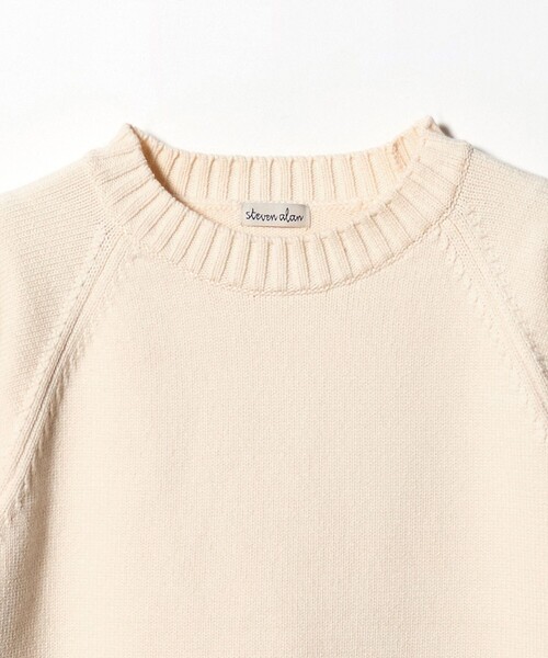 Steven Alan(スティーブンアラン)の「<Steven Alan>コットン ナイロン テープヤーン ハーフスリーブ ニット(ニット/セーター・レディース・オフホワイト/ブラウン系/ダークグレー・FREE)」の7枚目の写真