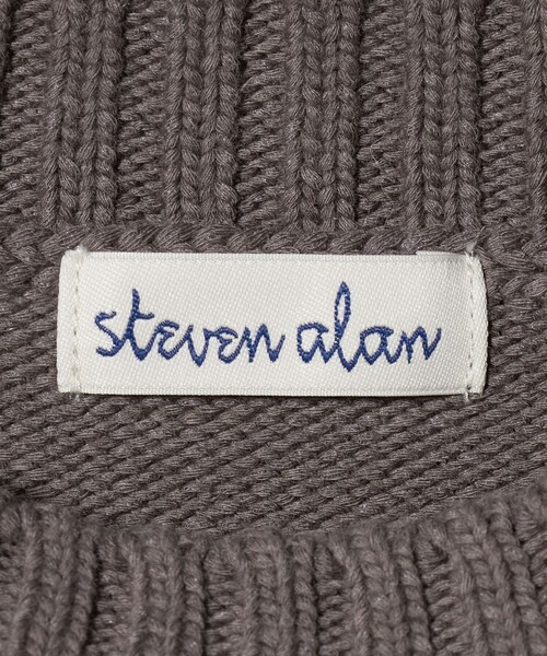 Steven Alan(スティーブンアラン)の「<Steven Alan>コットン ナイロン テープヤーン ハーフスリーブ ニット(ニット/セーター・レディース・オフホワイト/ブラウン系/ダークグレー・FREE)」の5枚目の写真