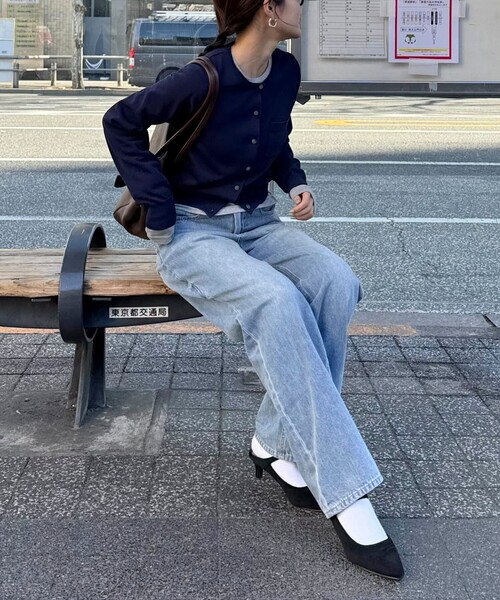 fredy emue（フレディエミュ）の「【@sora_522m企画】BASIC STRAIGHT LIGHT DENIM（デニムパンツ・レディース・ブルー/ブラック・36/37/38/34）」の9枚目の写真