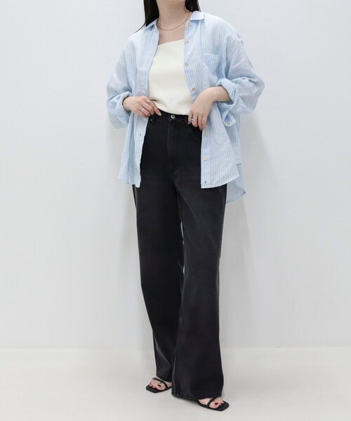 fredy emue（フレディエミュ）の「【@sora_522m企画】BASIC STRAIGHT LIGHT DENIM（デニムパンツ・レディース・ブルー/ブラック・36/37/38/34）」の22枚目の写真