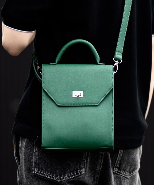 CLEL(クレイル)の「【CLEL】2way Square Shoulder Bag / 2way スクエアショルダーバッグ(ショルダーバッグ・メンズ・グレー/グリーン/ブラック・FREE)」の15枚目の写真