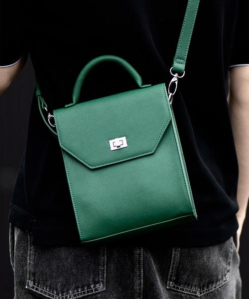 CLEL(クレイル)の「【CLEL】2way Square Shoulder Bag / 2way スクエアショルダーバッグ(ショルダーバッグ・メンズ・グレー/グリーン/ブラック・FREE)」の16枚目の写真