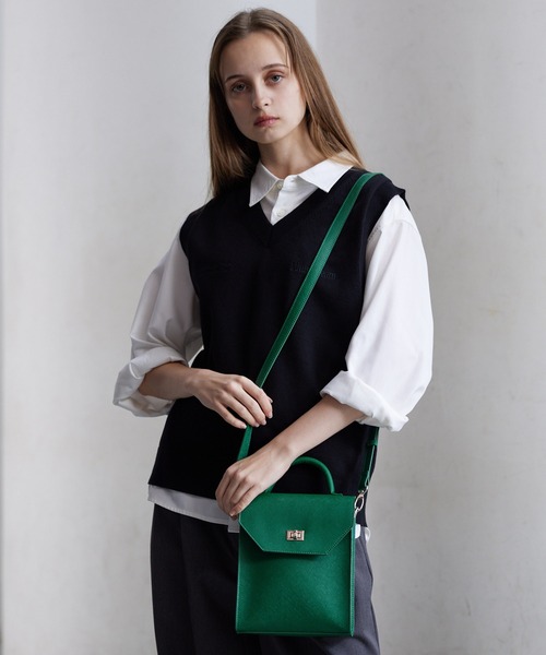 CLEL(クレイル)の「【CLEL】2way Square Shoulder Bag / 2way スクエアショルダーバッグ(ショルダーバッグ・メンズ・グレー/グリーン/ブラック・FREE)」の19枚目の写真